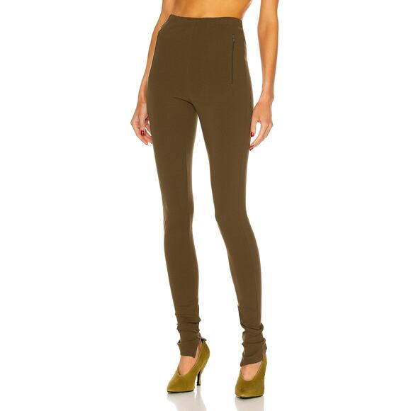 Wardrobe Nyc Side Green Zip Legging Size S - Picture 1 of 5